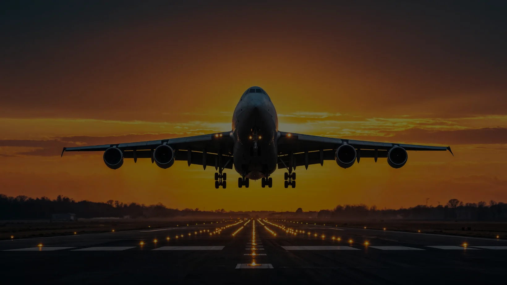 Avião iniciando uma viagem